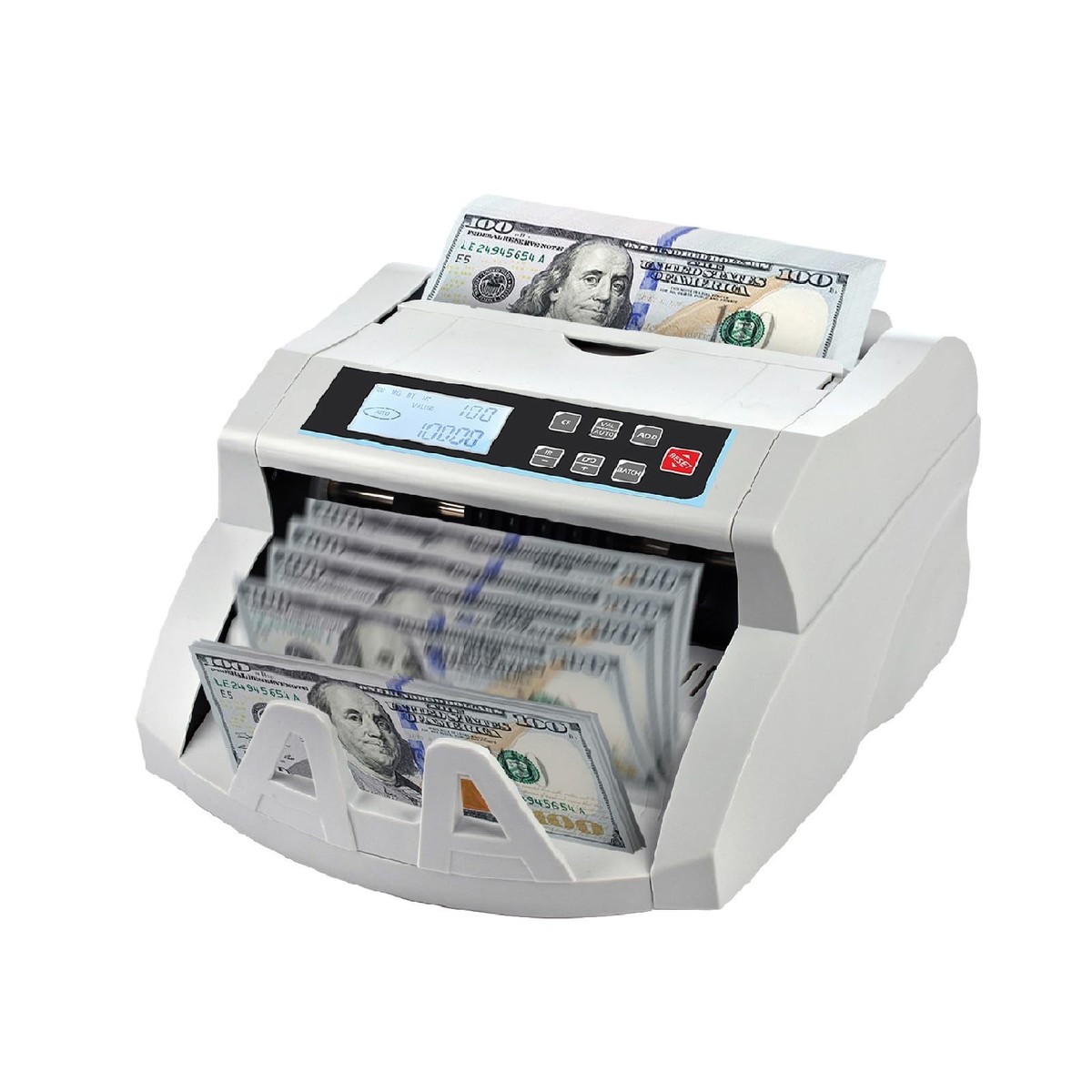 Cash handling equipment including counters and detectors